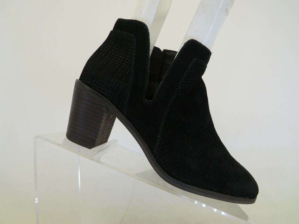 Lucky Brand Womens Black Suede Zip Ankle Fashion Boots Bootie Size 7.5 M